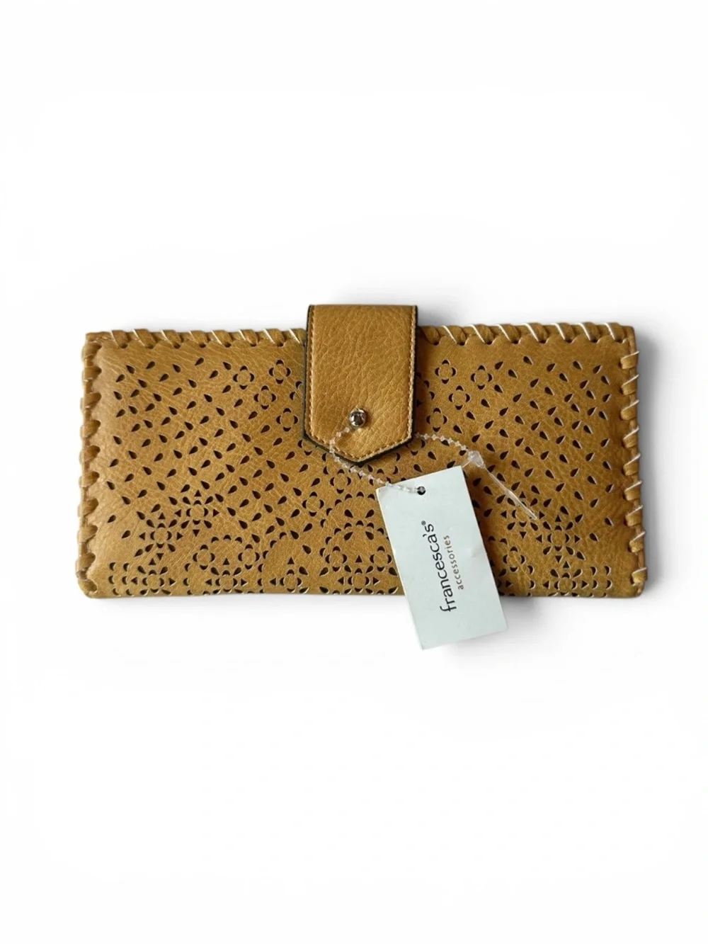 Francesca's Collections Perforated Wallet Clutch - Sunshine